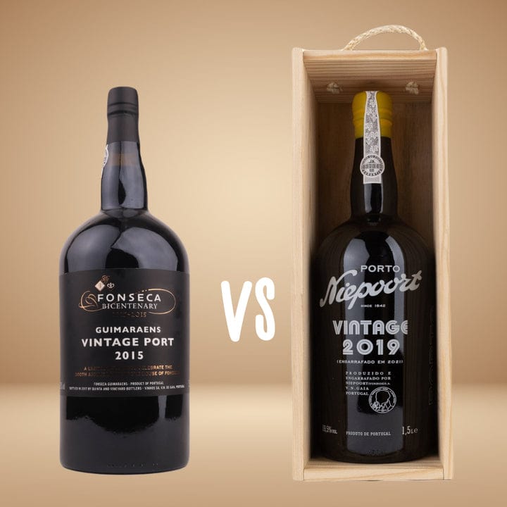 Den Sidste Flaske Portvin 1 mod 1: Niepoort Vintage 2019 Magnum VS Fonseca Guimaraens Vintage Port Magnum 2015