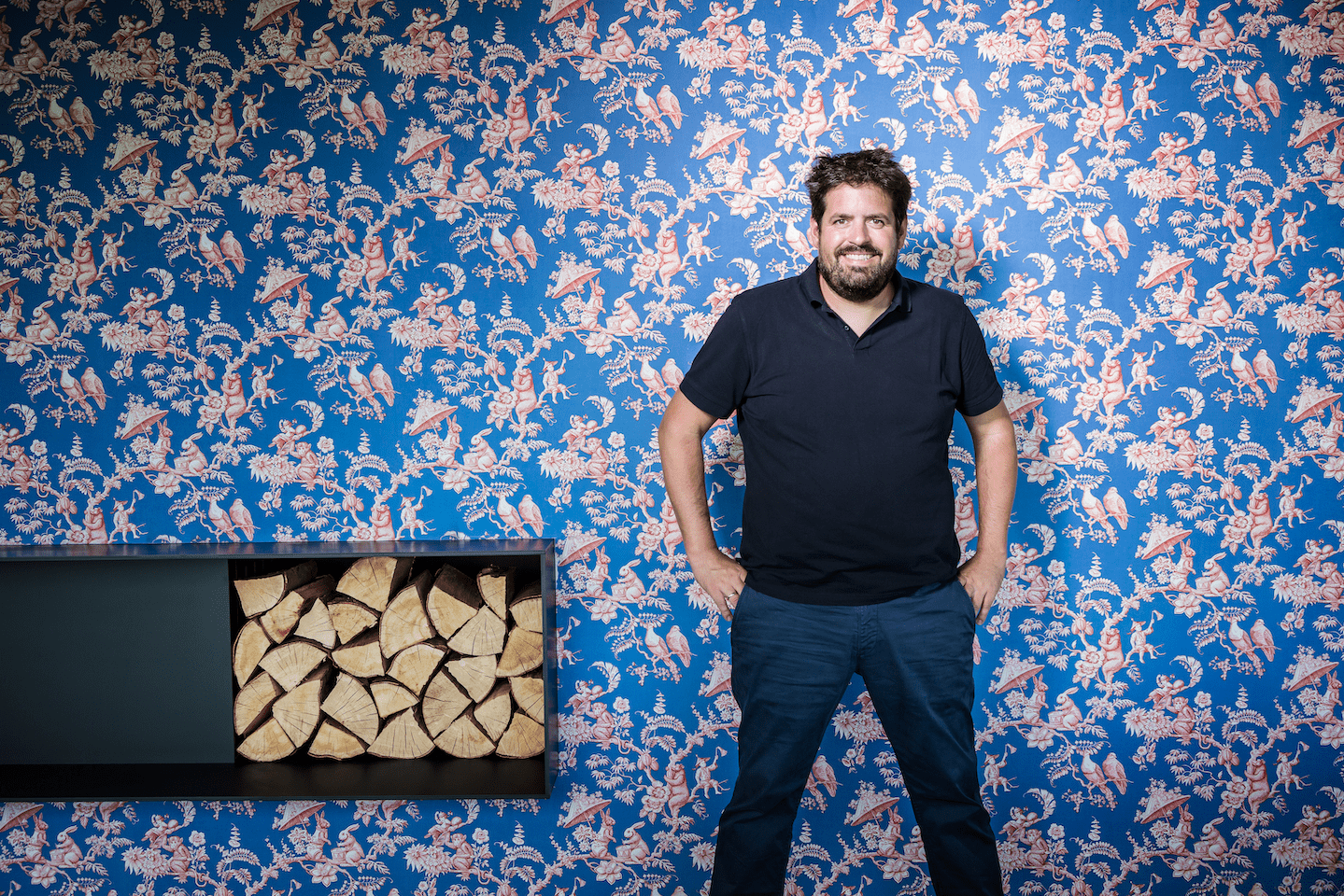 Schneider med flot baggrund