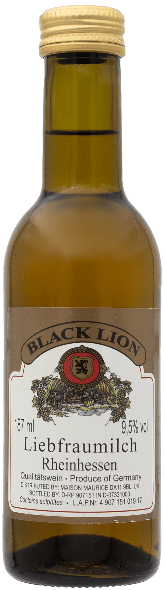 Den Sidste Flaske Hvidvin Black Lion Liebfraumilch