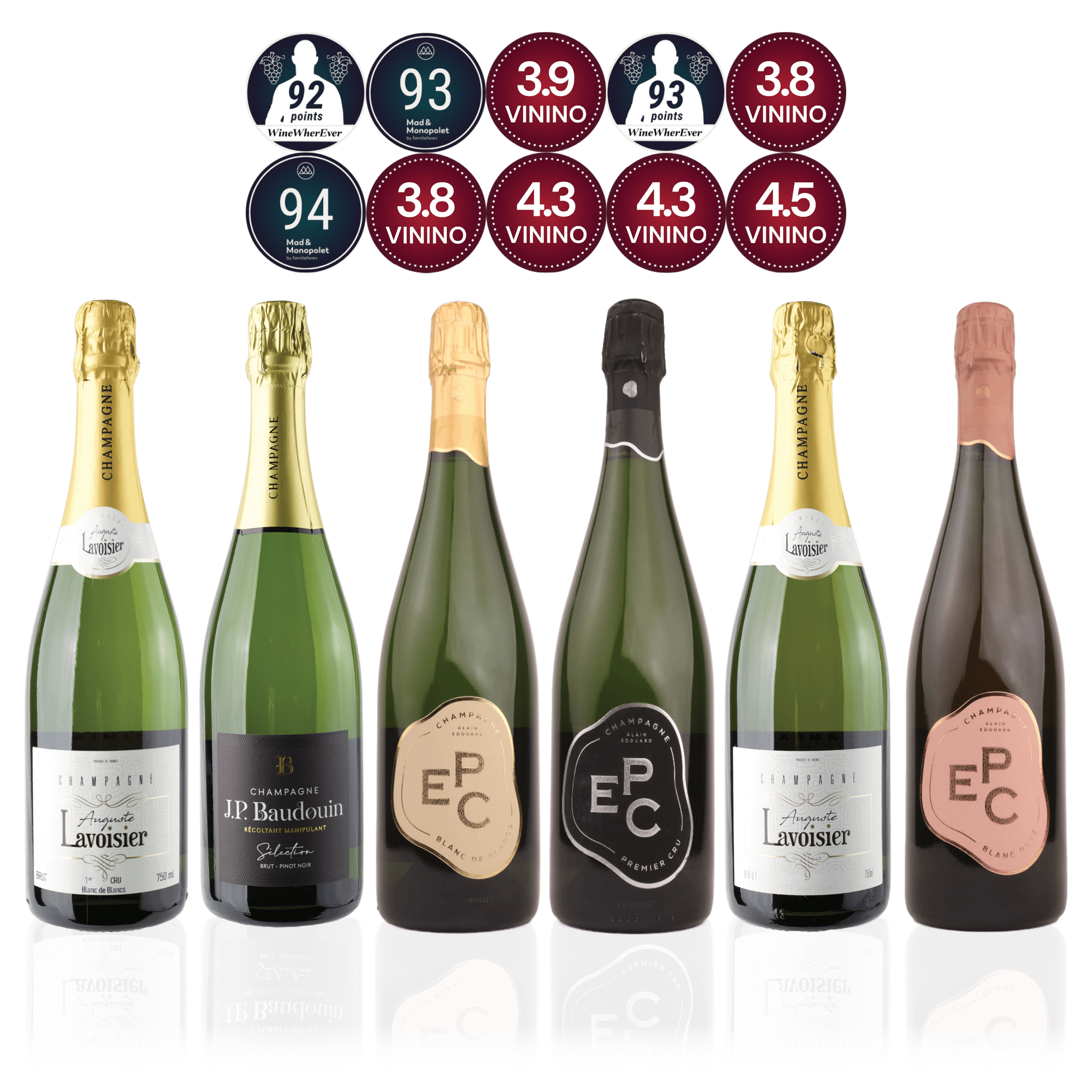 Den Sidste Flaske Mixed Smagekasse ChampagneKassen Deluxe (6 fl.)