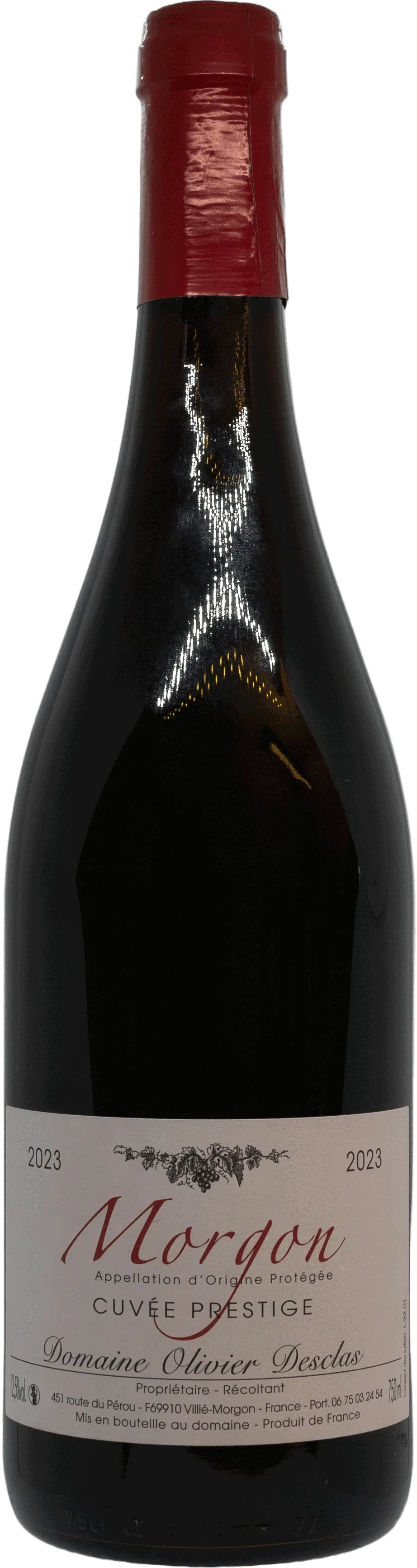 Domaine Olivier Desclas Rødvin Cru du Beaujolais Morgon Cuveé Prestige 2022