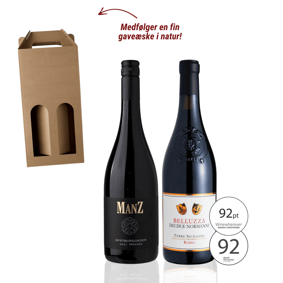 Den Sidste Flaske Rødvins Smagekasse Den Perfekte Røde Gaveæske - Mid-select (2 fl. + gaveæske)