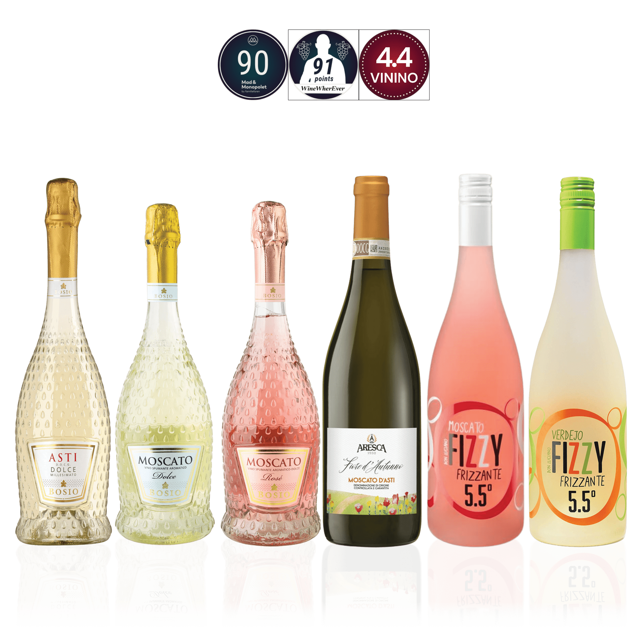 Den Sidste Flaske Smagekasse Søde Mousserende Favoritter DSF Bobler