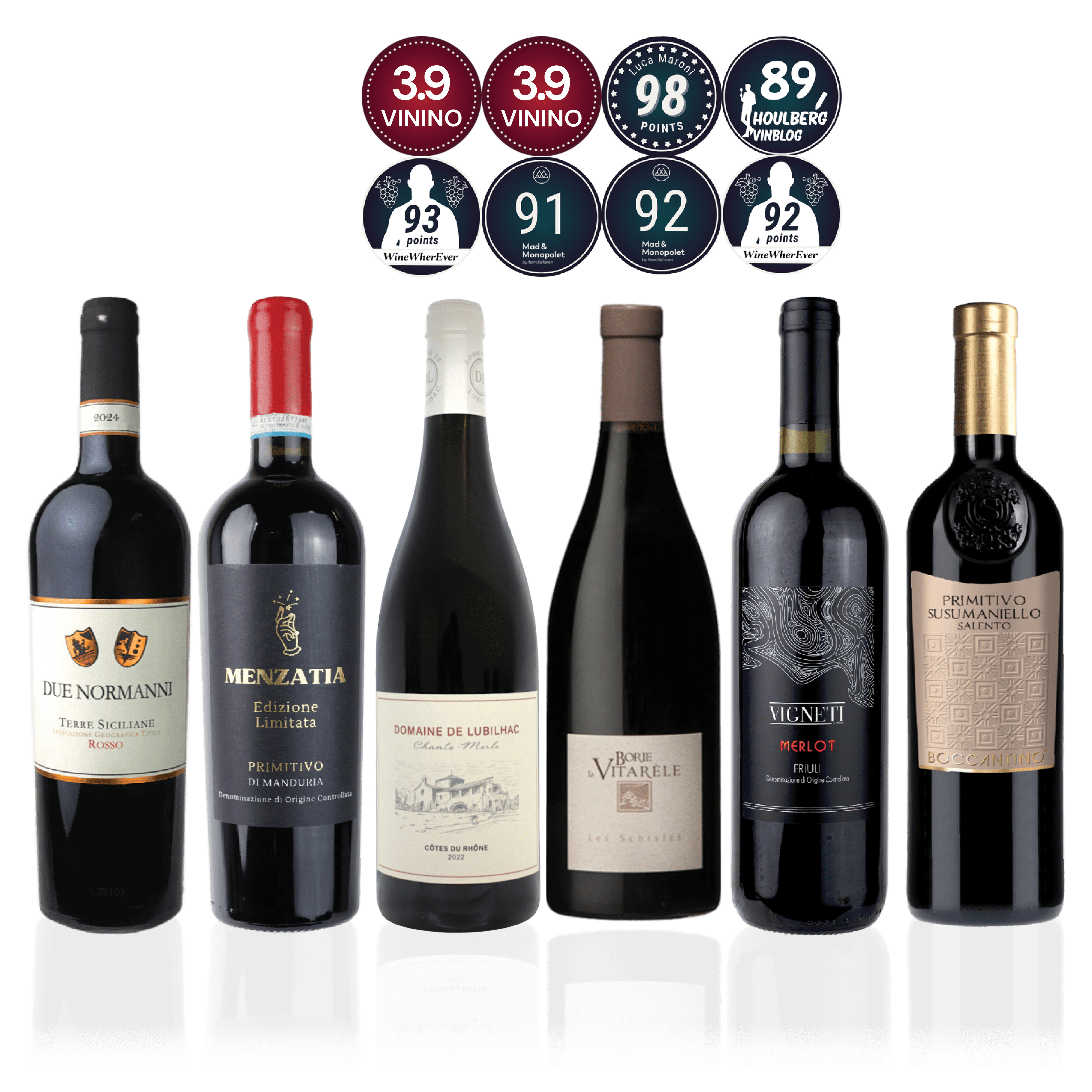 Den Sidste Flaske Smagekasse Rødvin til Tapas & Småretter DSF Madmatch