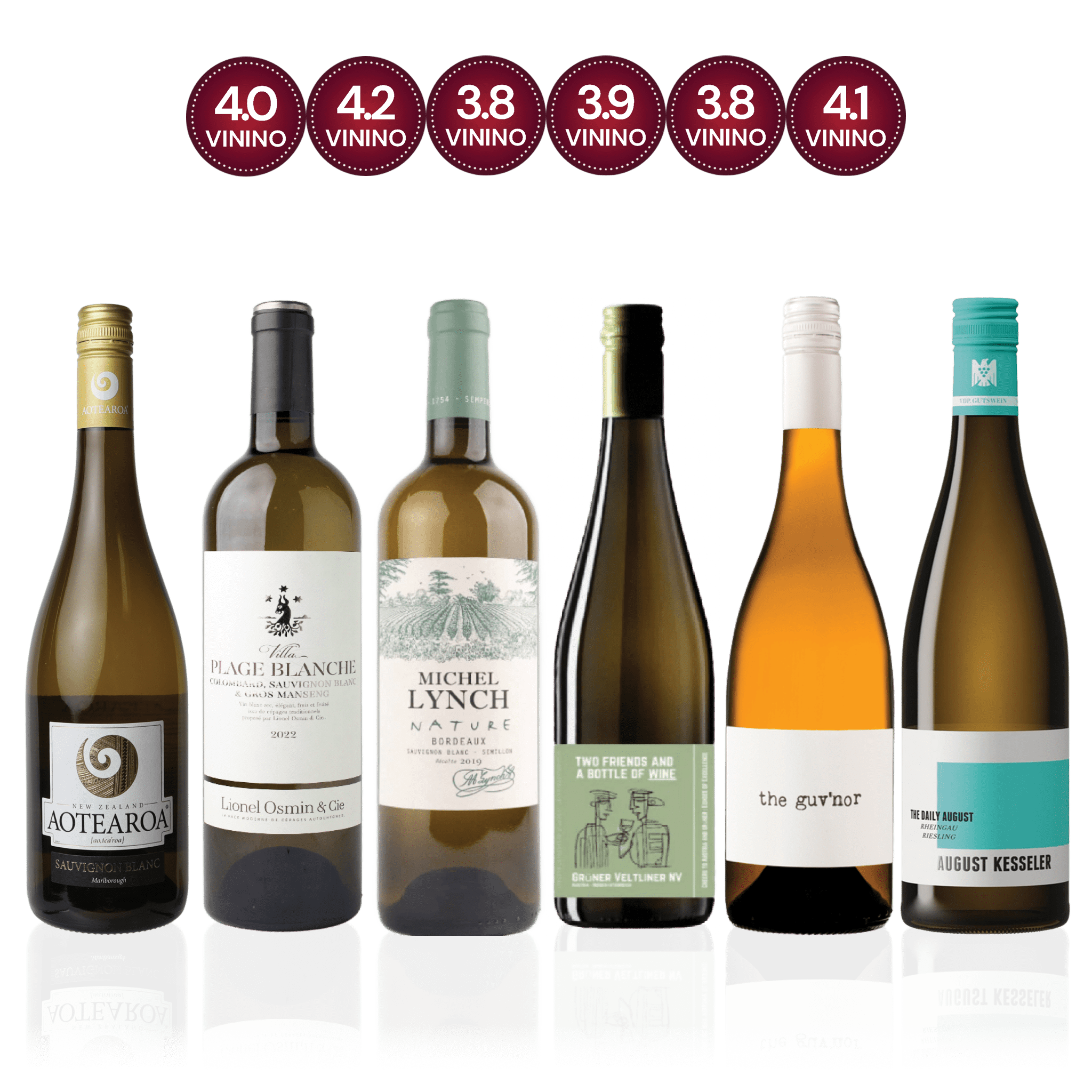 Den Sidste Flaske Smagekasse Hvidvine DSF Vivino Hits