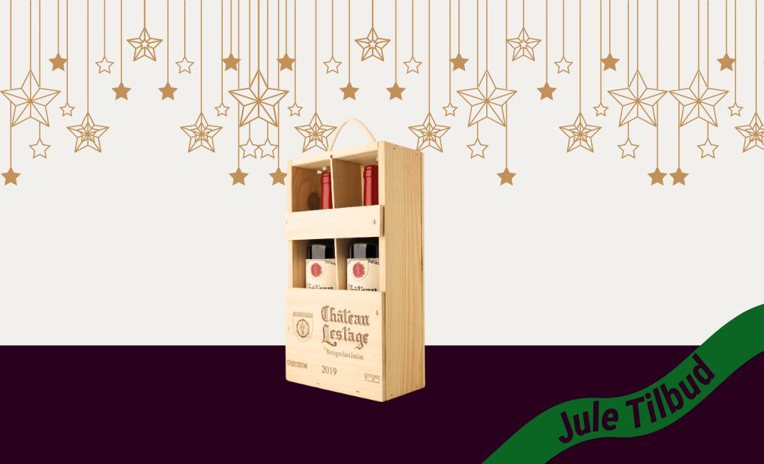 Den Sidste Flaske Rødvin Gaveæske Chateau Lestage 2 fl Rød 2019