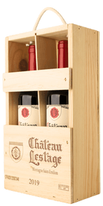 Den Sidste Flaske Rødvin Gaveæske Chateau Lestage 2 fl Rød 2019