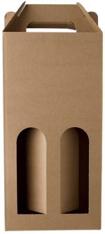 Den Sidste Flaske Gaveæsker i pap Gaveæske i natur til 2 flasker