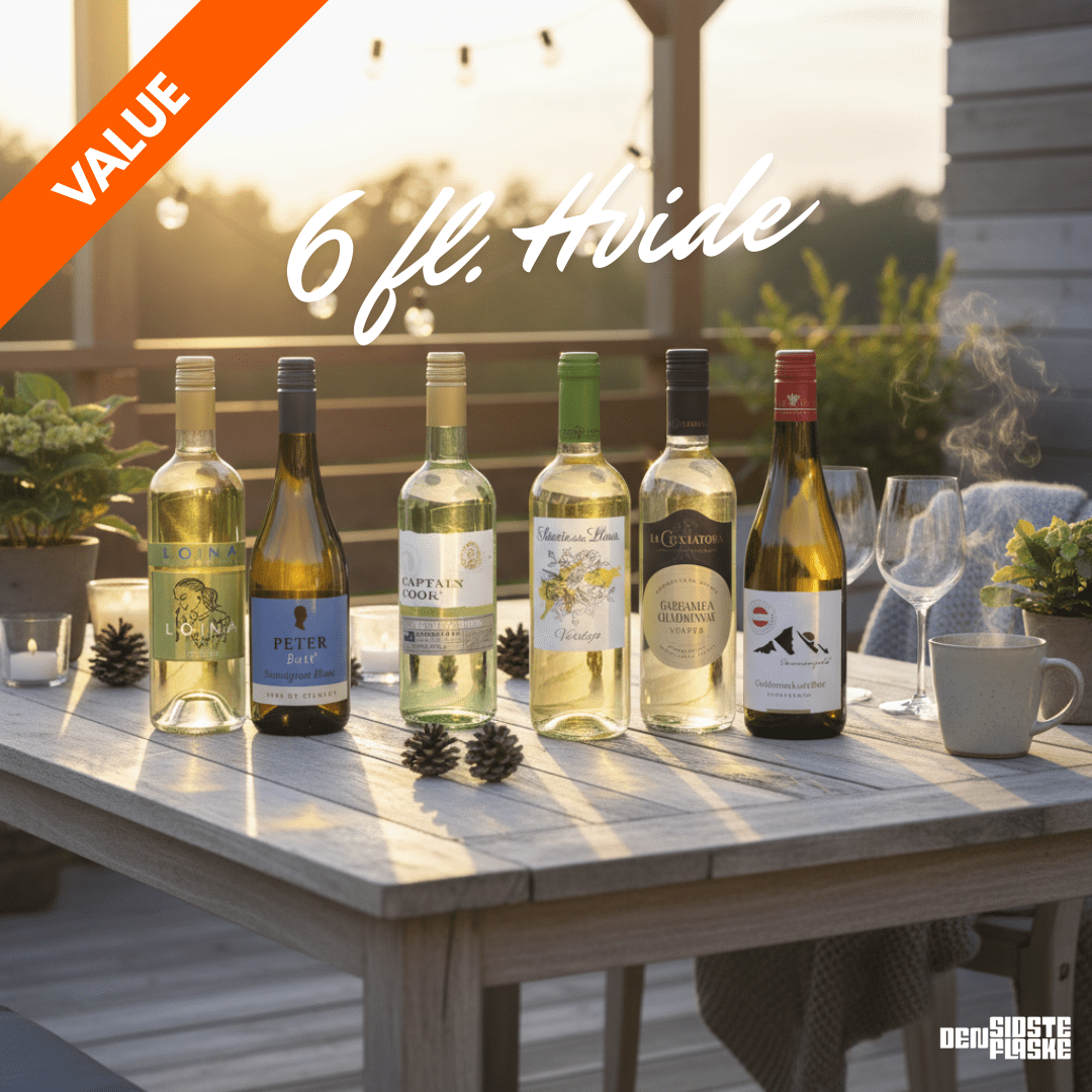 Den Sidste Flaske Hvidvins Smagekasse Hvide Hverdagsfavoritter - Value (6 fl.)