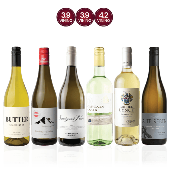 Den Sidste Flaske Hvidvins Smagekasse Hvide Old World vs. New World - Mid-select (6 fl.)