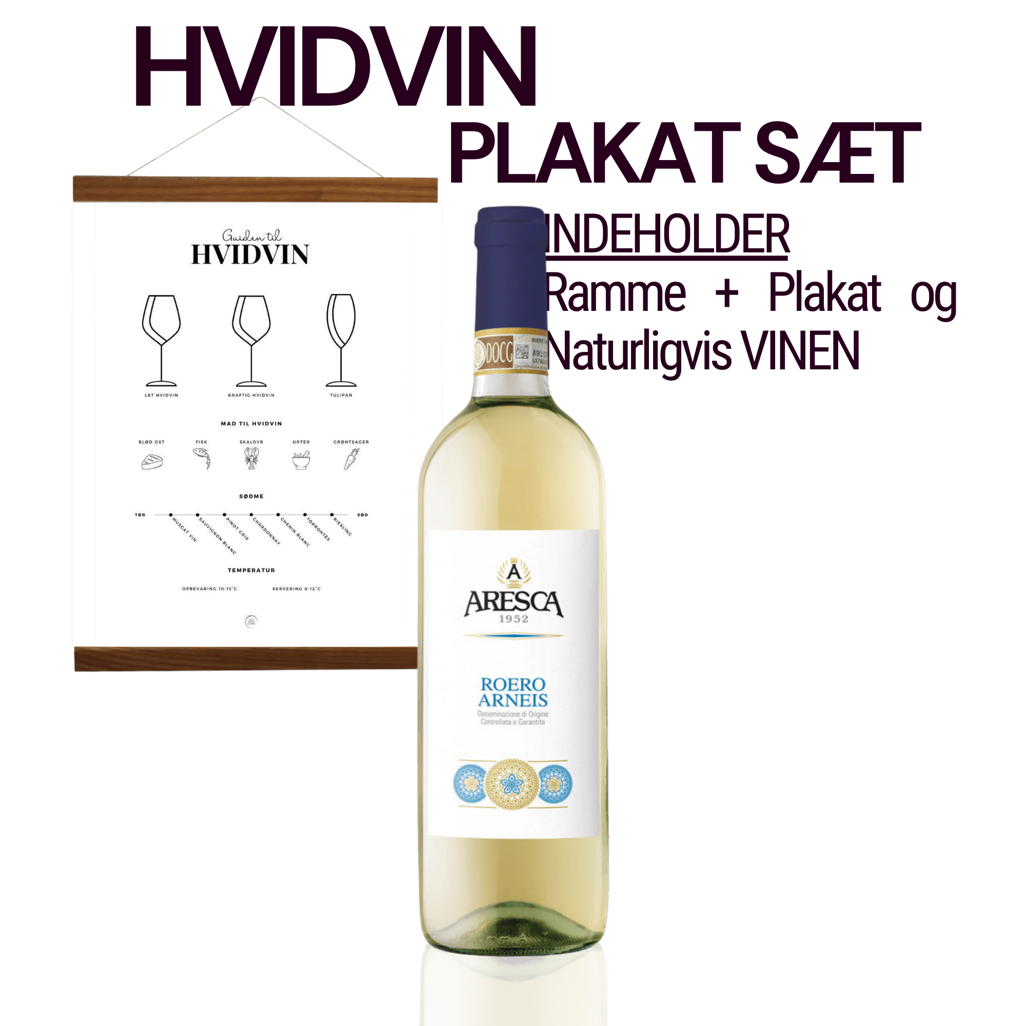 Den Sidste Flaske Mixed Smagekasse Hvidvin Plakat sæt