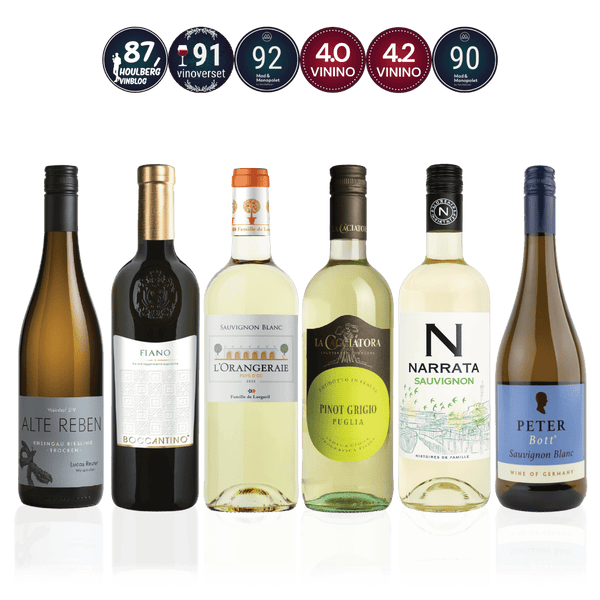 Den Sidste Flaske Hvidvins Smagekasse Hvidvin til Fisk & Skaldyr - Mid-select (6 fl.)