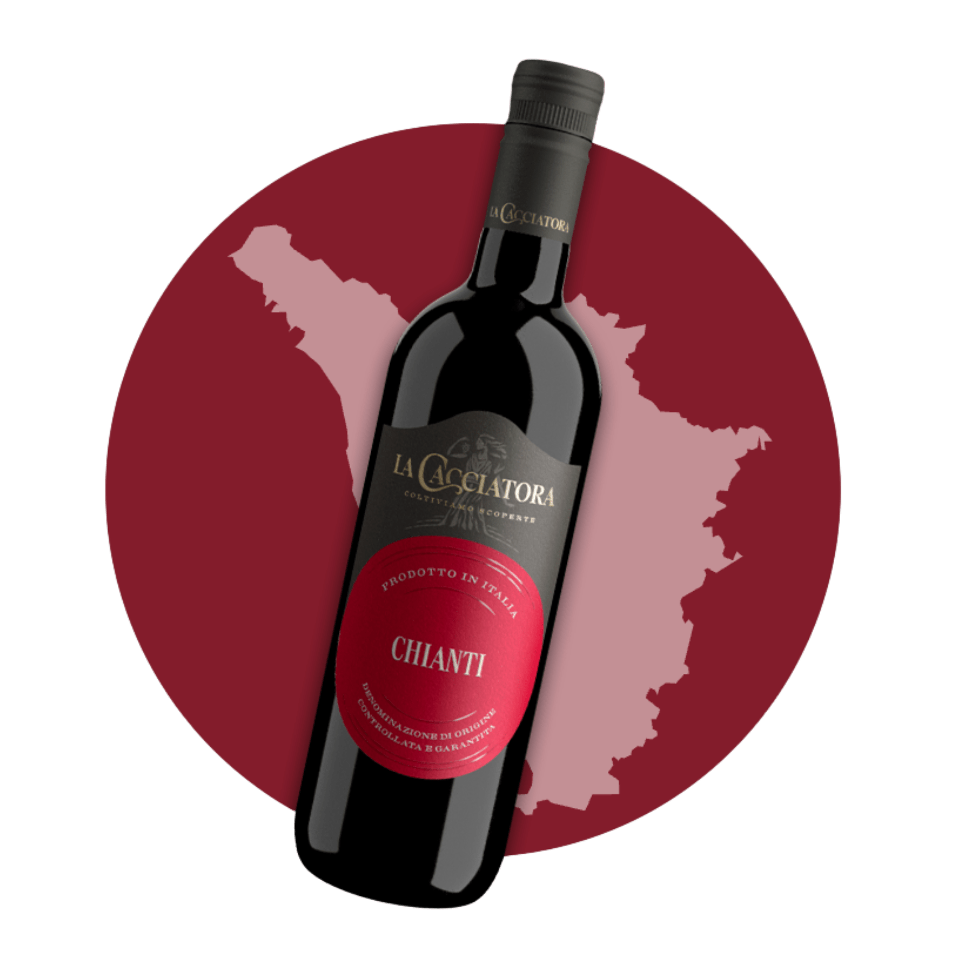 La Cacciatora Rødvin La Cacciatora - Chianti 2023 (egen import + tekst)