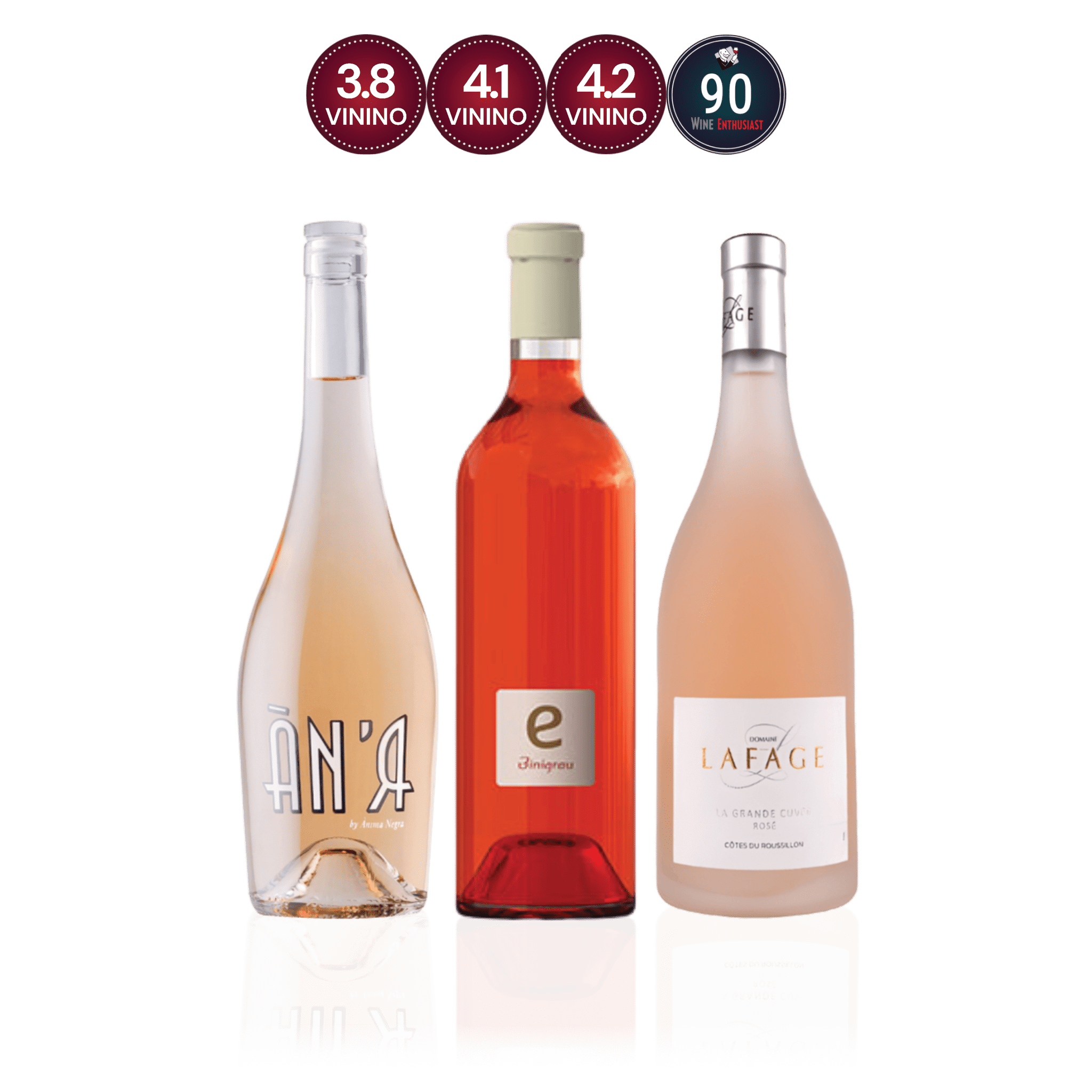 Den Sidste Flaske Rosé Smagekasse Luksus Rosé Trio