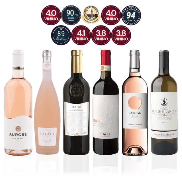 Den Sidste Flaske Mixed Smagekasse Mixed Vin til Fisk & Skaldyr - Premium (6 fl.)