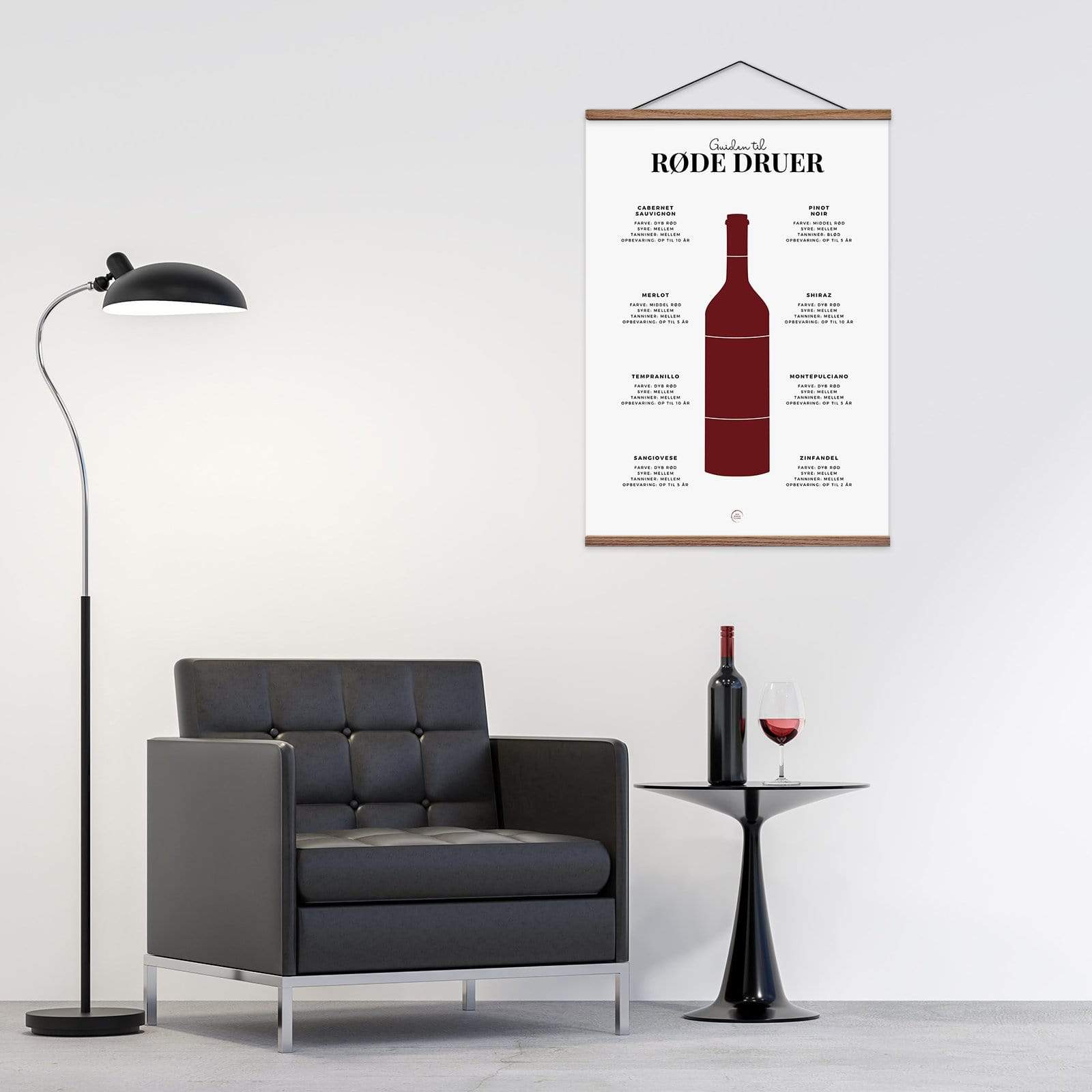 Den Sidste Flaske Plakater, print og visuelle kunstværker Røde Druer