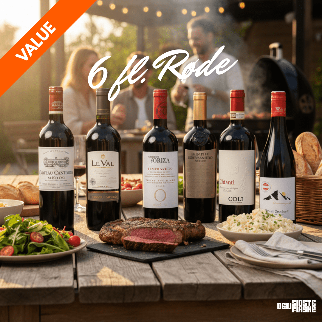 Den Sidste Flaske Rødvins Smagekasse Røde Hverdagsfavoritter – Value (6 fl.)