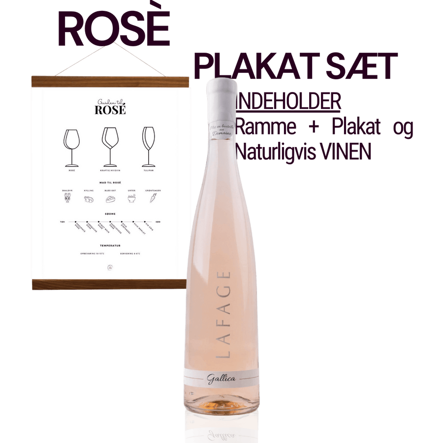 Den Sidste Flaske Mixed Smagekasse Rosé Plakat sæt