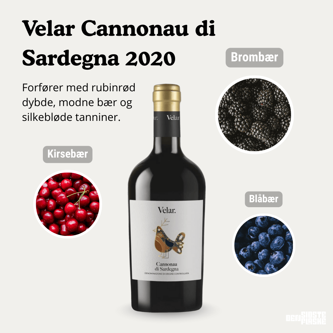 Velar Rødvin Velar Cannonau di Sardegna 2020